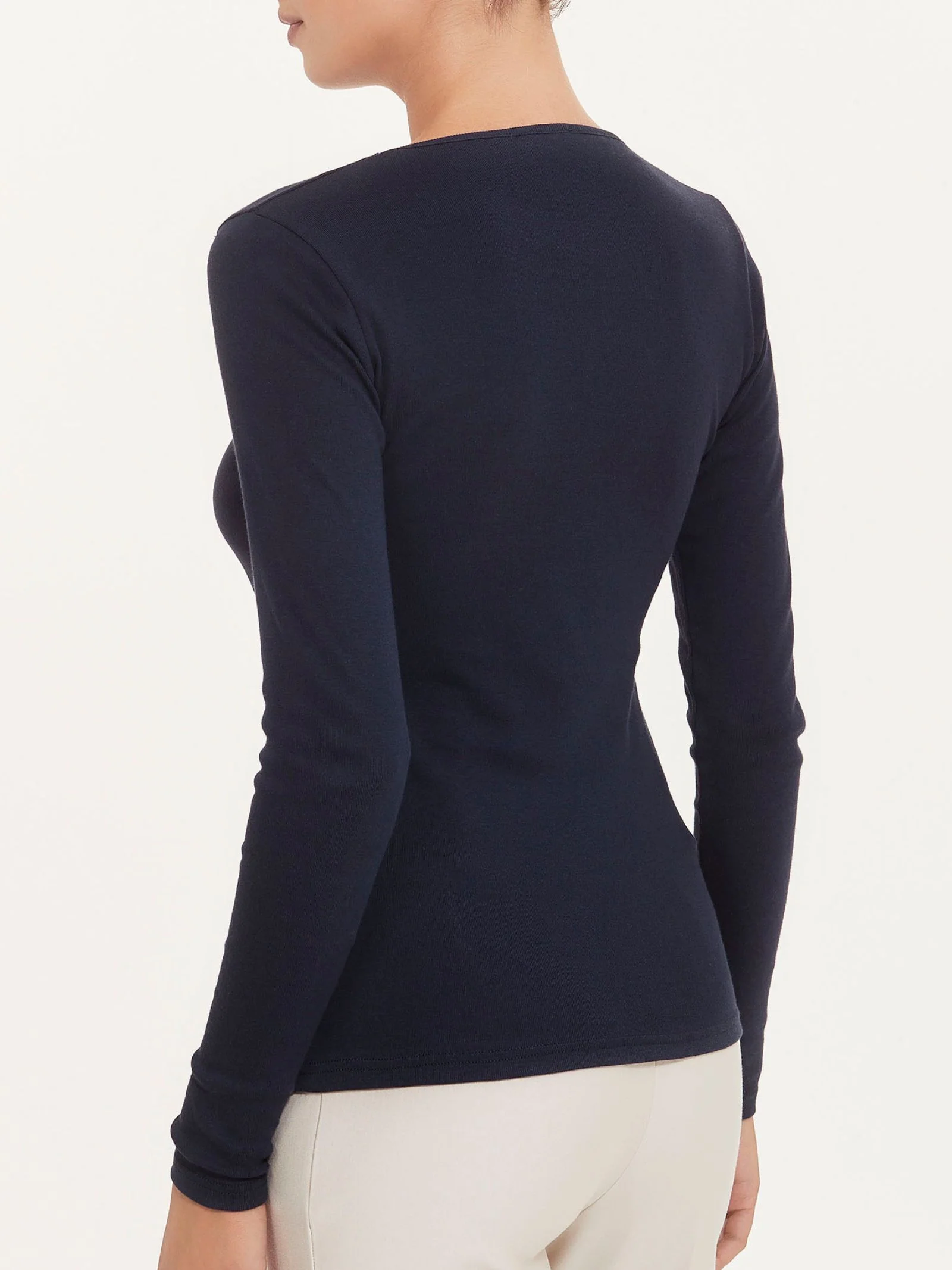Maglietta girocollo in Thermo Cotton - Bleu - Image 2