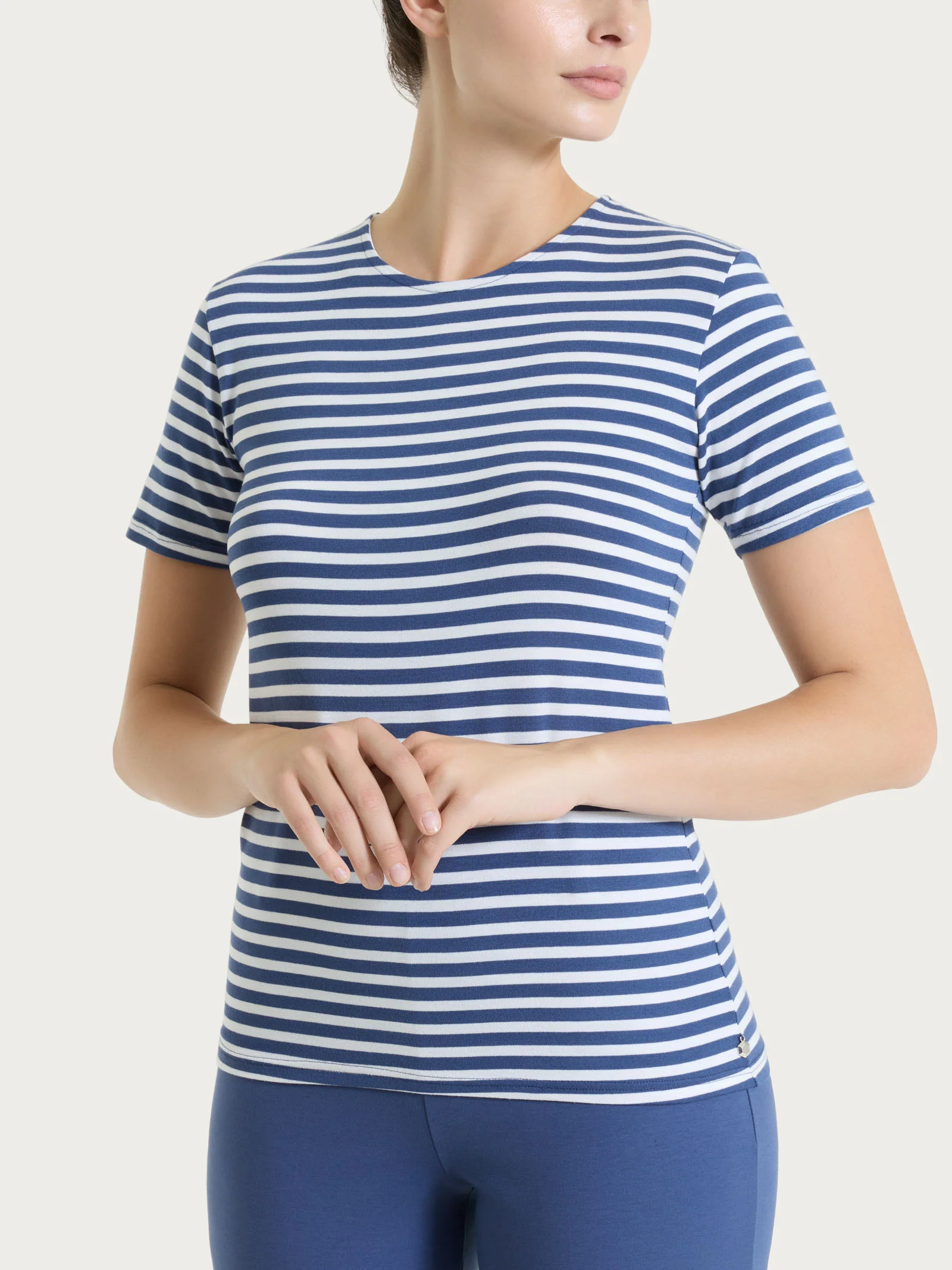 Maglietta skinny a righe in Viscosa Summer - Fant. Oceana riga pari