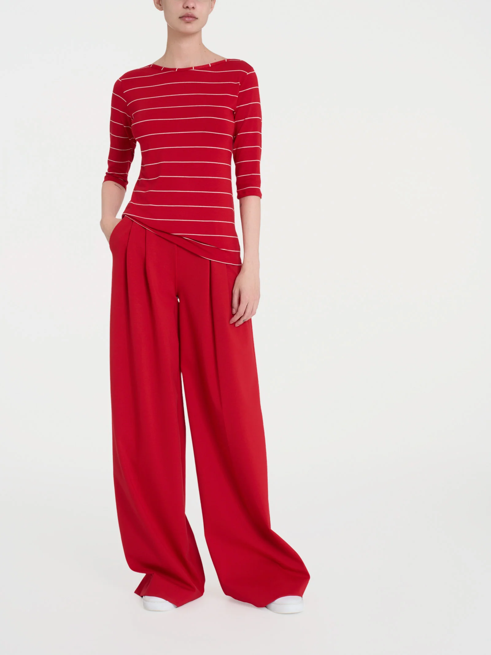 Maglietta skinny con stripes spaziate in Viscosa Summer  - Fant. Salsa Riga Spaziata - Image 4