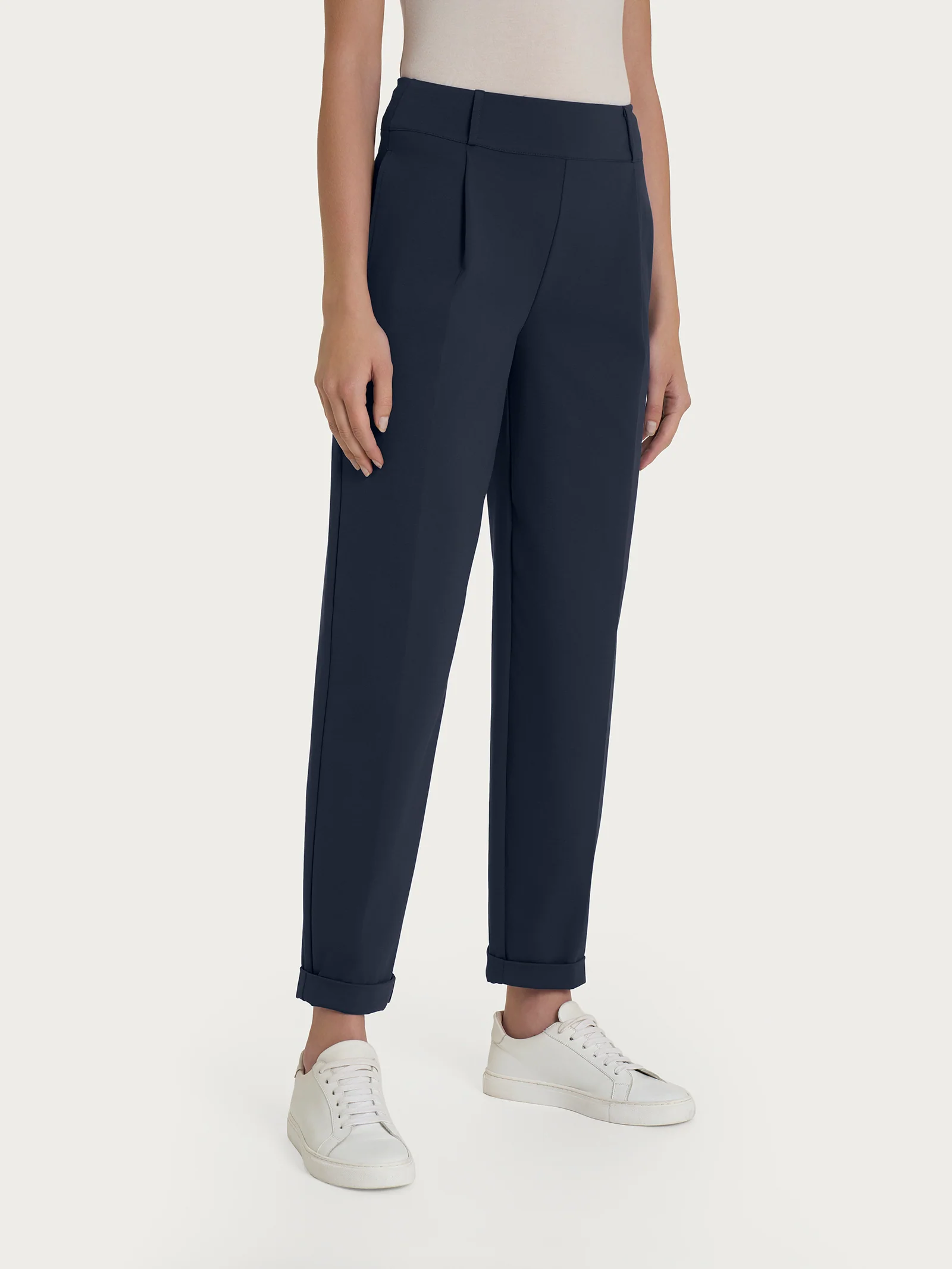 Pantalone a carota con tasche in Compact Light - Bleu