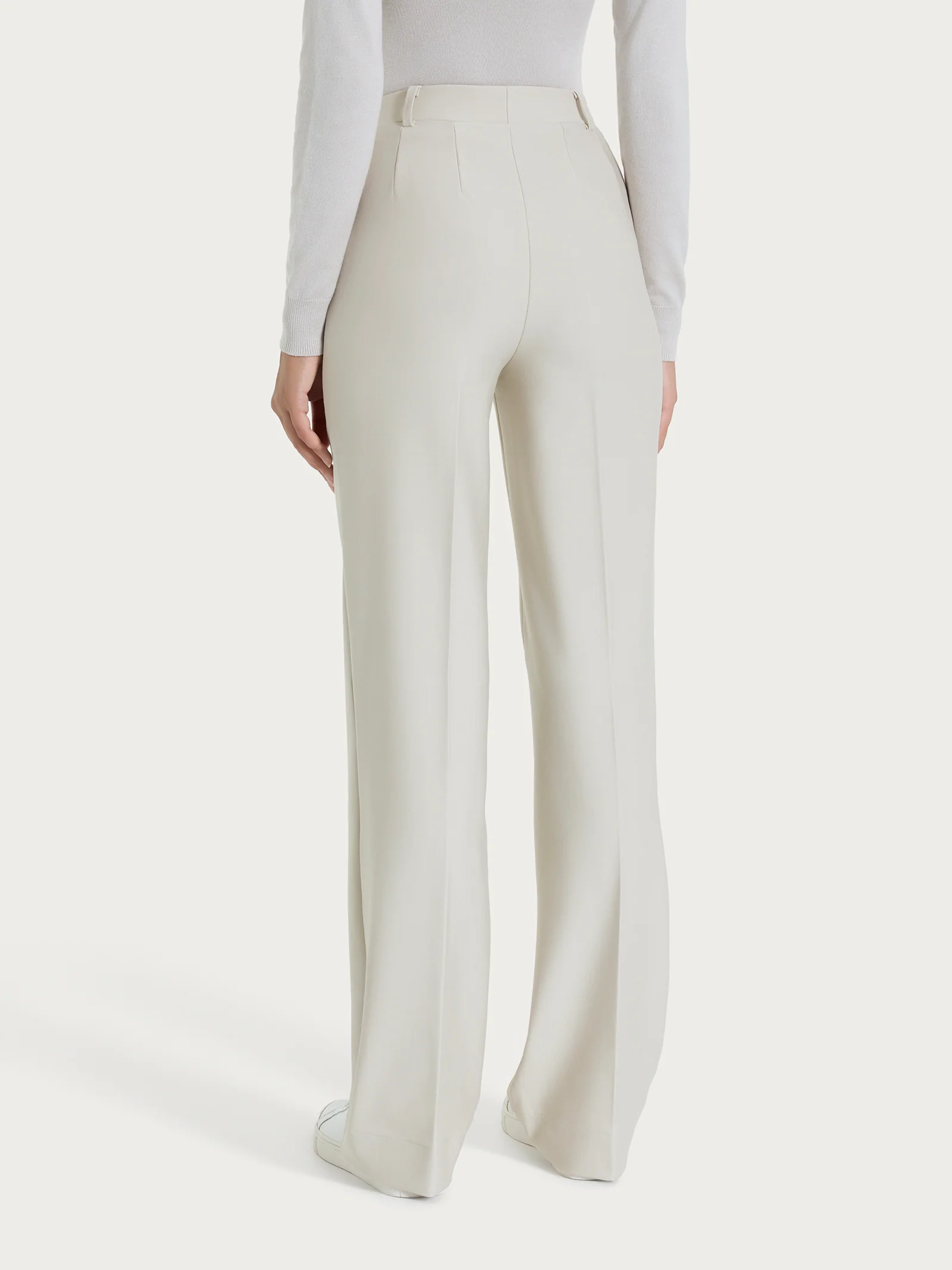 Pantalone ampio con tasche in Compact - Champignon - Image 2