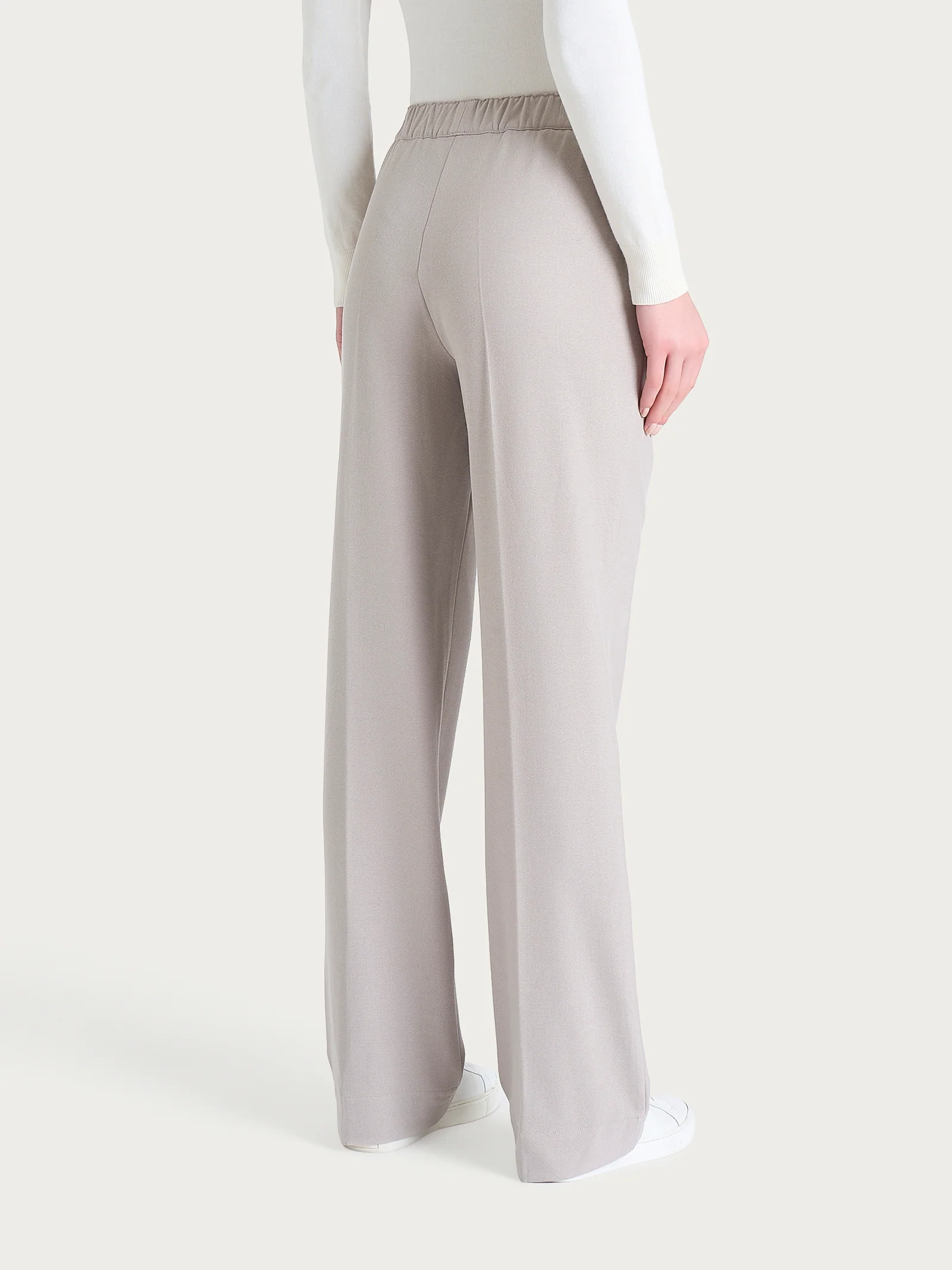Pantalone ampio con tasche in Flannel Twill - Nude - Image 3
