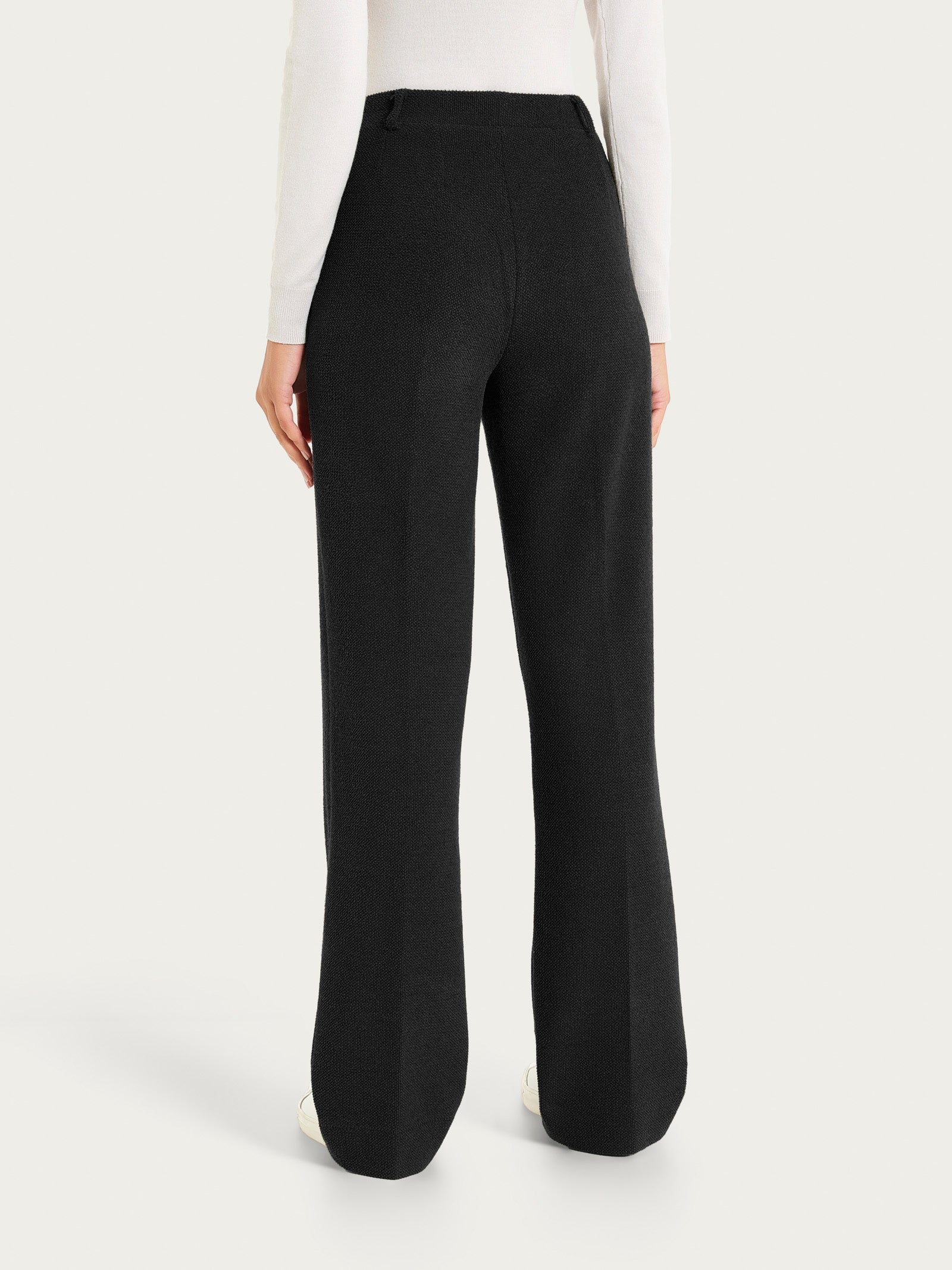 Pantalone ampio con tasche in Japanese Fleece - Nero - Image 2