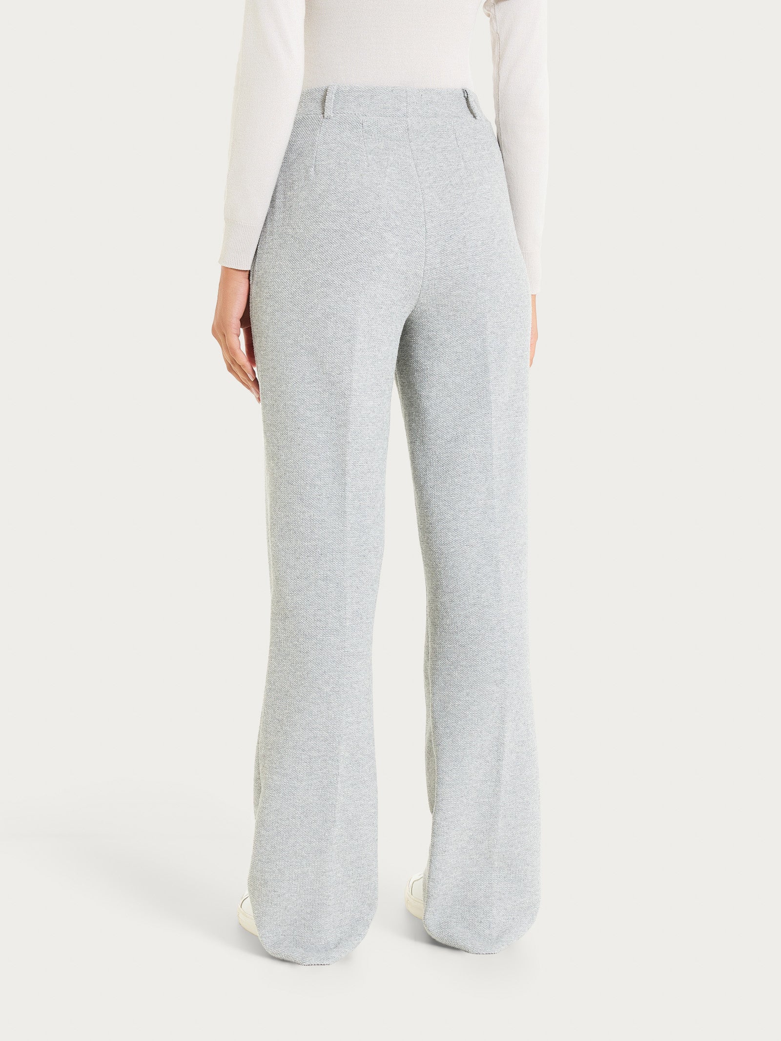 Pantalone ampio con tasche in Japanese Fleece - Grigio Mel. - Image 2