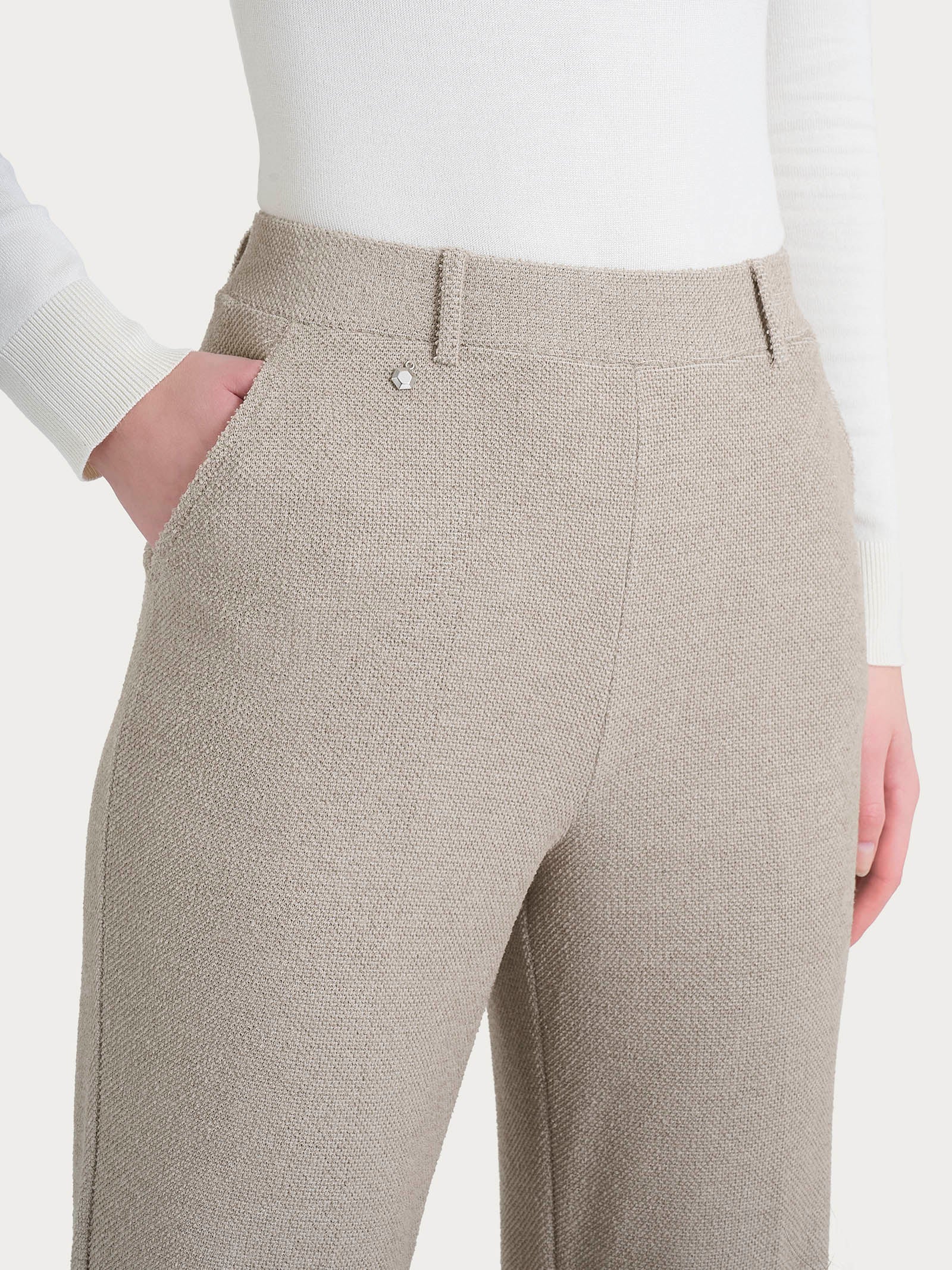 Pantalone ampio con tasche in Japanese Fleece - String Mel. - Image 3
