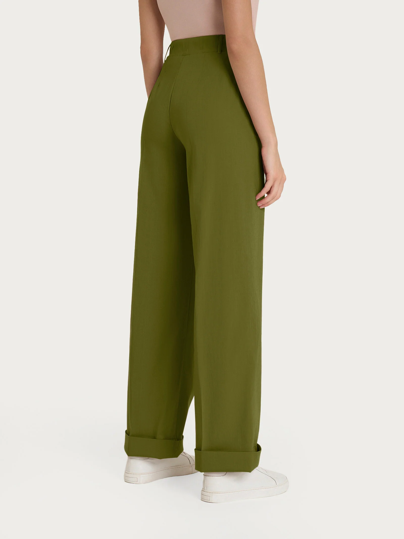 Pantalone ampio con tasche in Super Natural - Sphagnum - Image 2