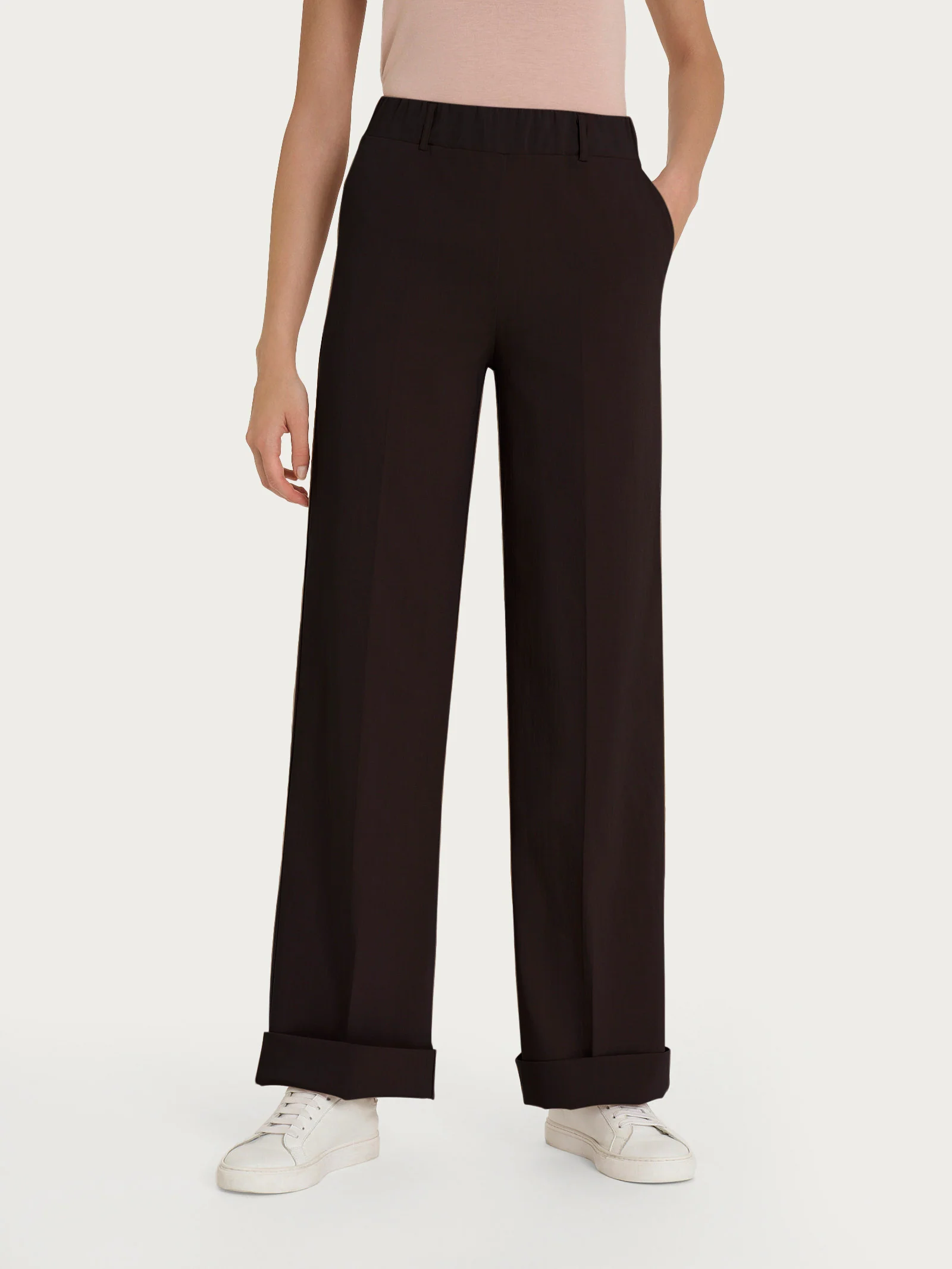 Pantalone ampio con tasche in Super Natural - Chocolate Torte