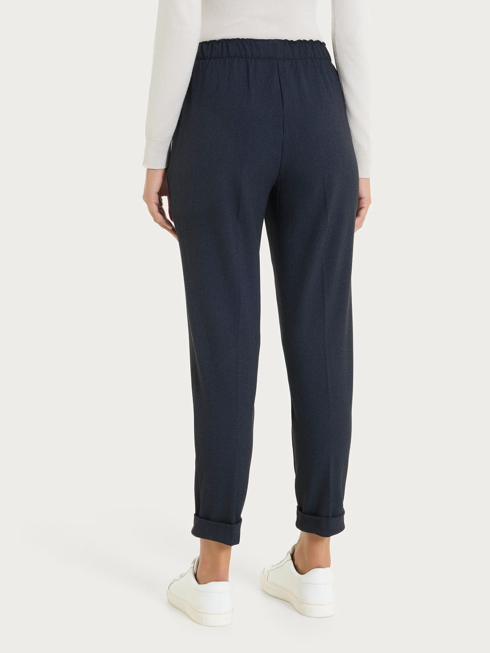 Pantalone chino slim con tasche in Flannel Twill - Bleu Mel. - Image 4