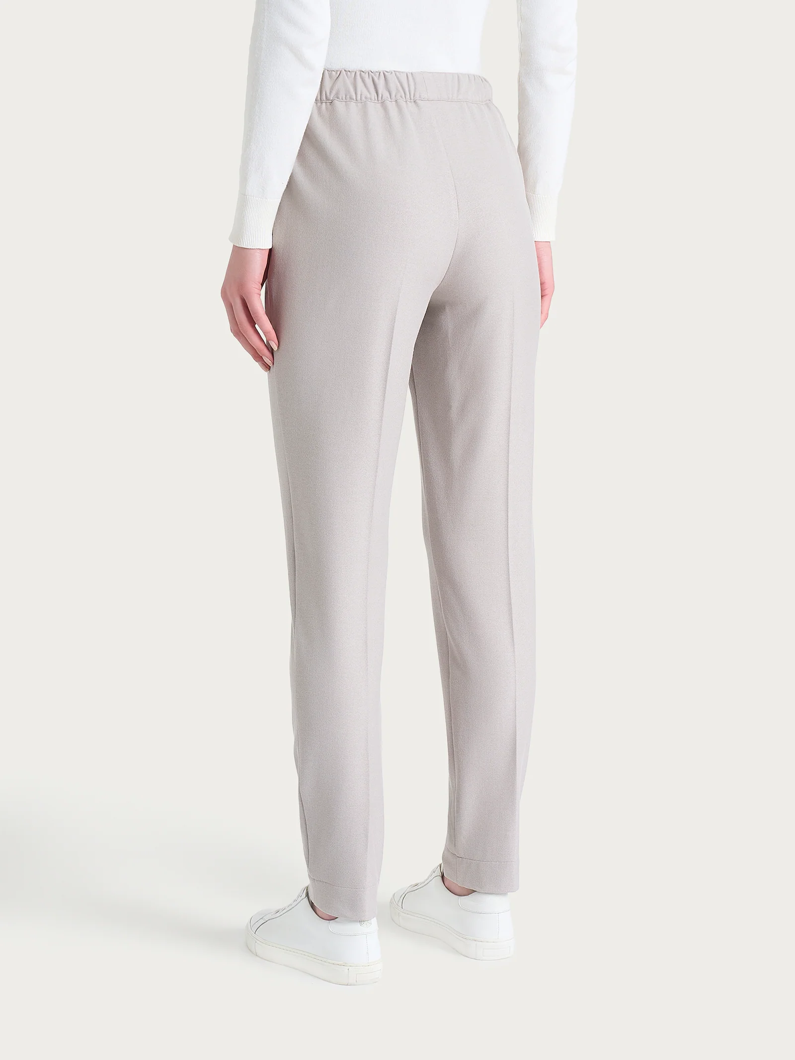 Pantalone chino slim con tasche in Flannel Twill - Nude - Image 3