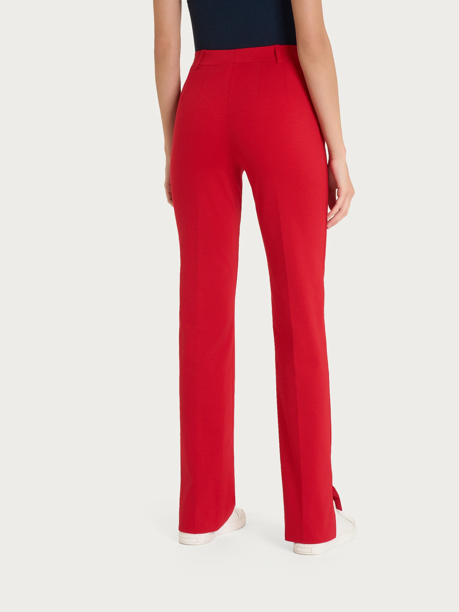 Pantalone dritto con tasche in Compact Light - Salsa - Image 2