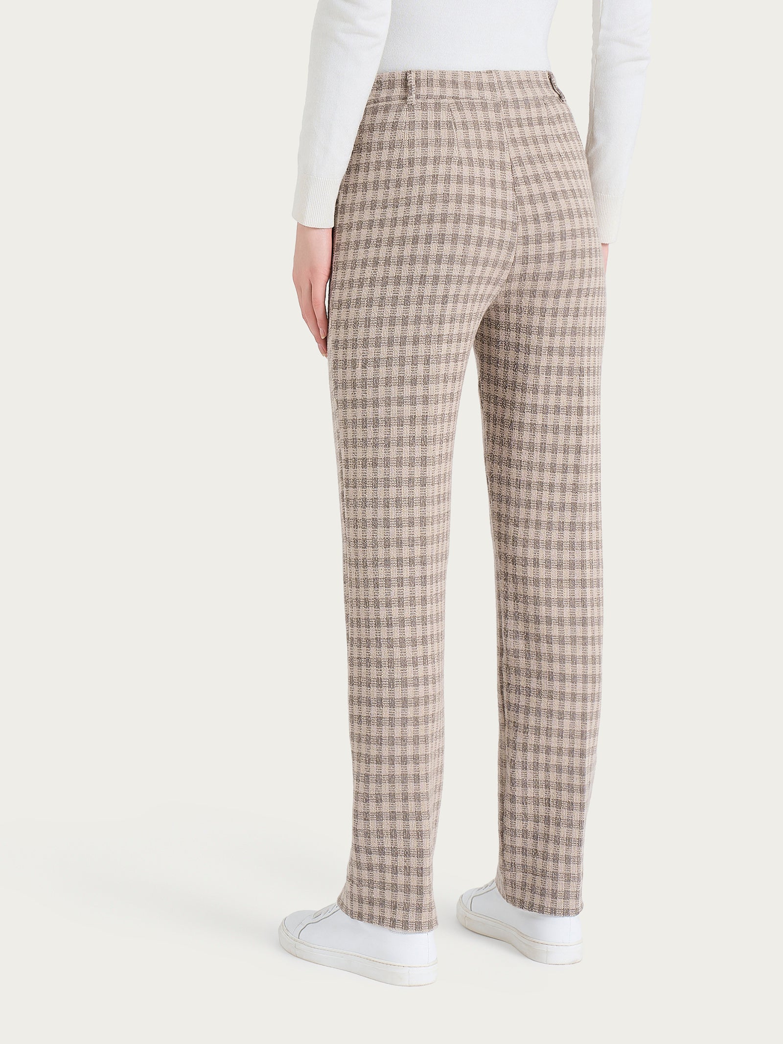 Pantalone dritto con tasche in Eco Jacquard misto lana - Fant. Pine Bark - Image 2