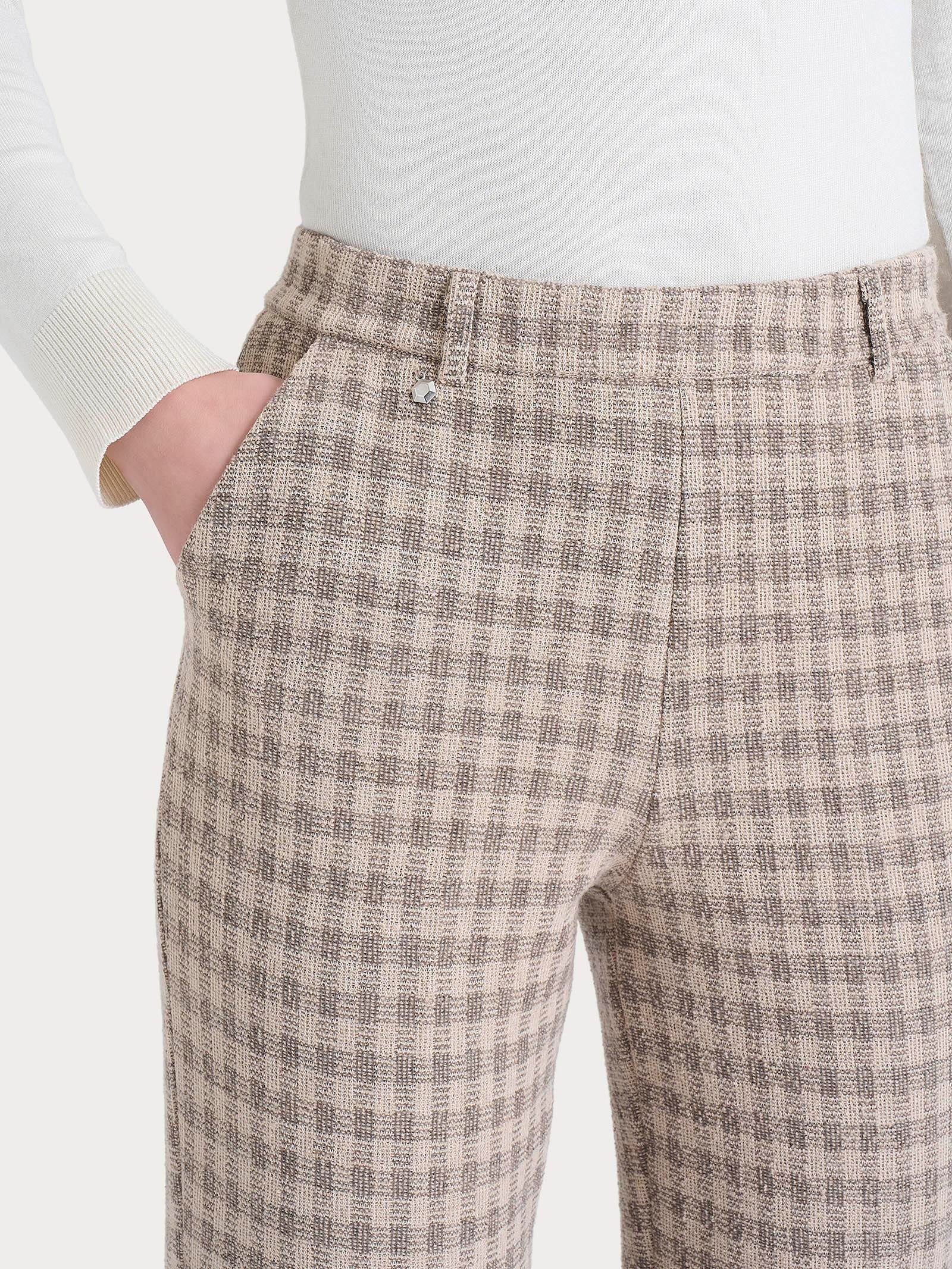 Pantalone dritto con tasche in Eco Jacquard misto lana - Fant. Pine Bark - Image 3