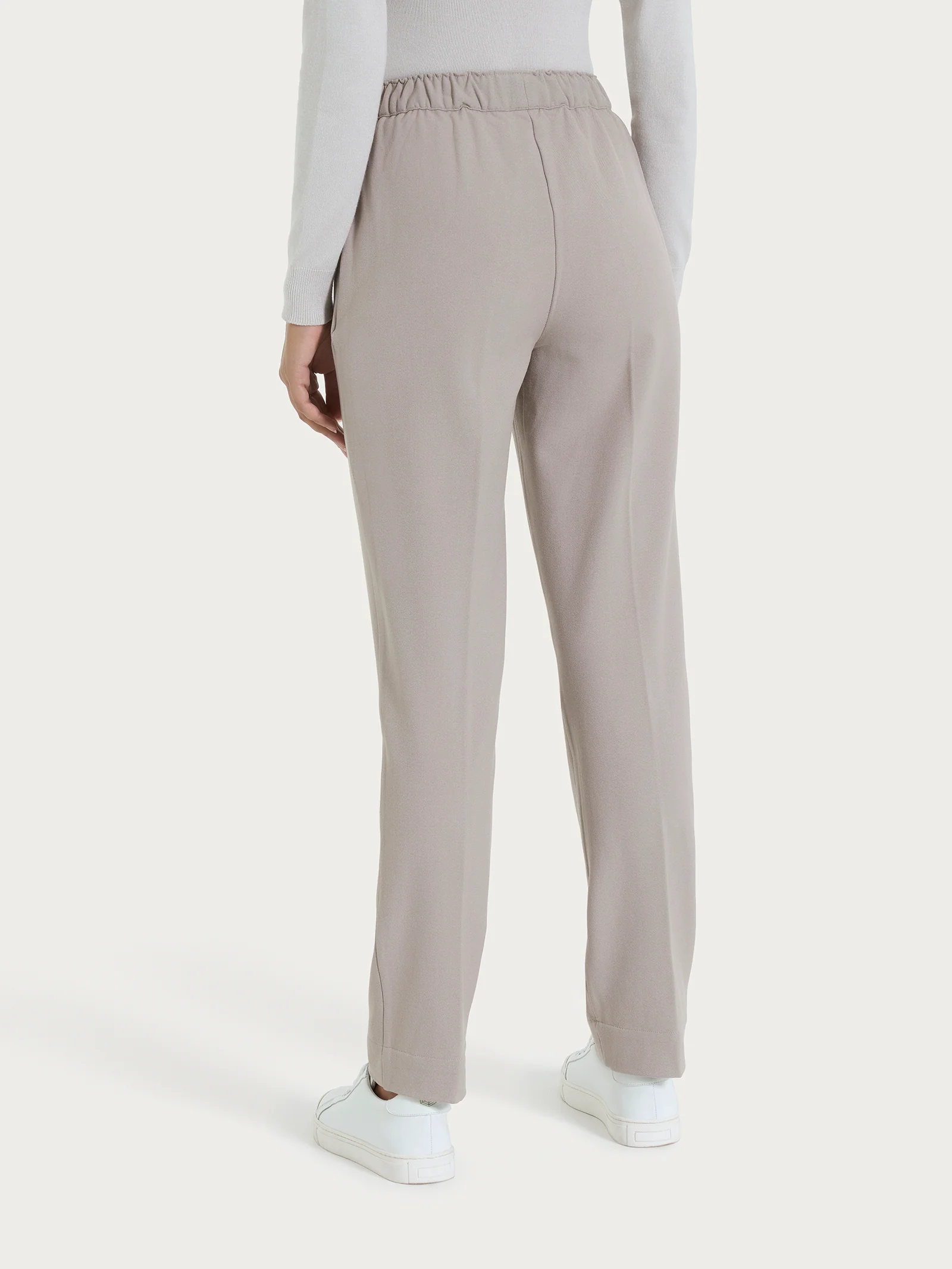 Pantalone dritto con tasche in Flannel Twill - Nude - Image 3