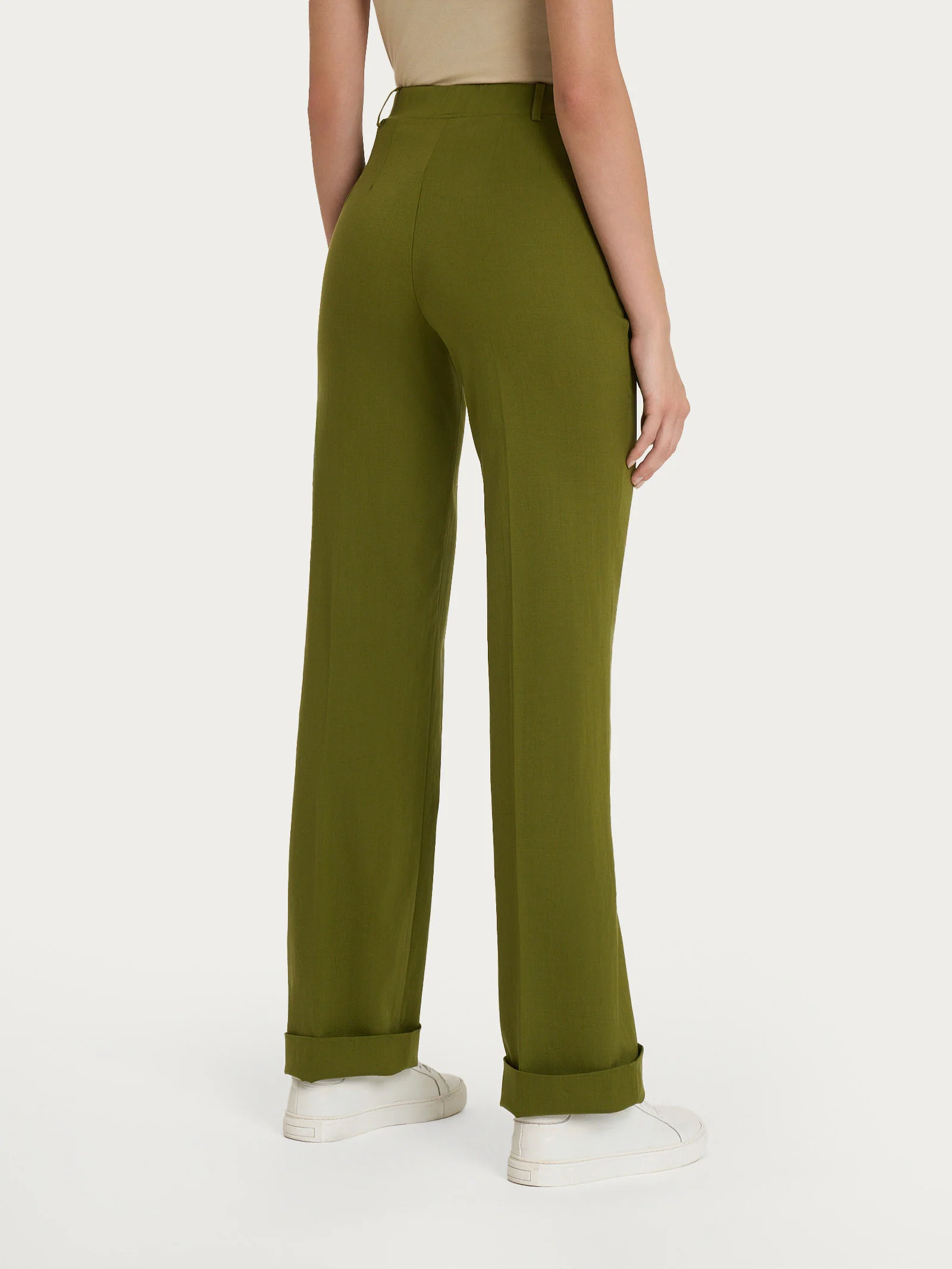 Pantalone dritto con tasche in Super Natural - Sphagnum - Image 4