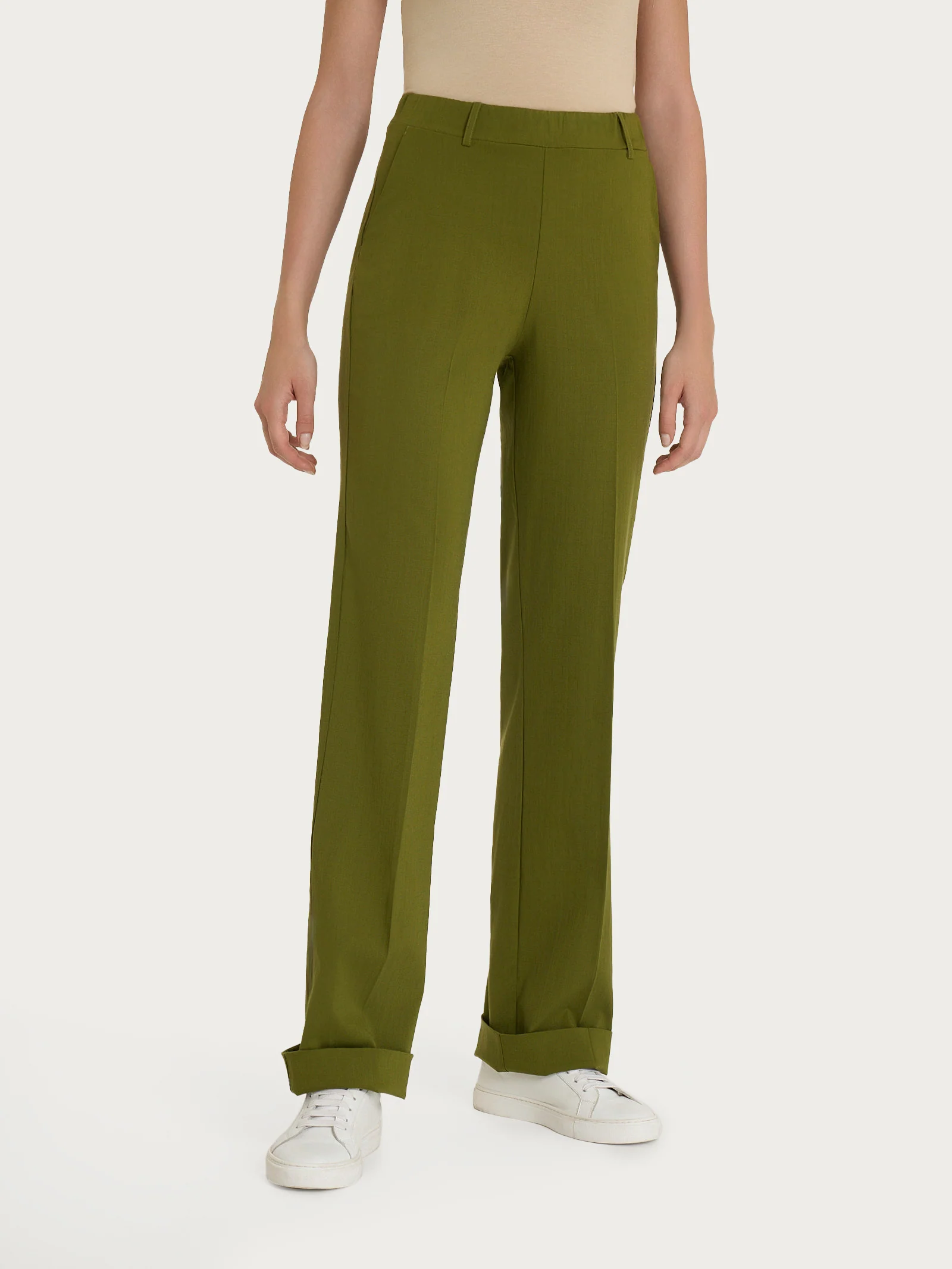 Pantalone dritto con tasche in Super Natural - Sphagnum - Image 6