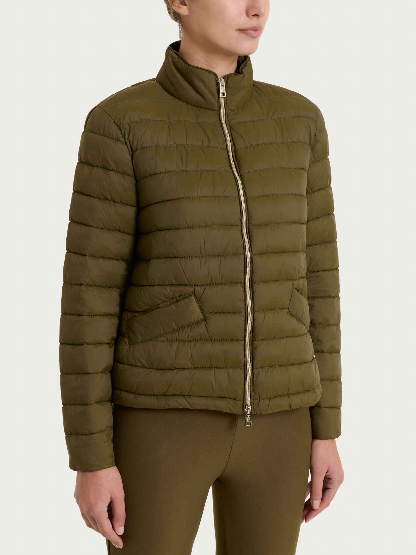 Piumino classico in Vegan Down - Dark Olive