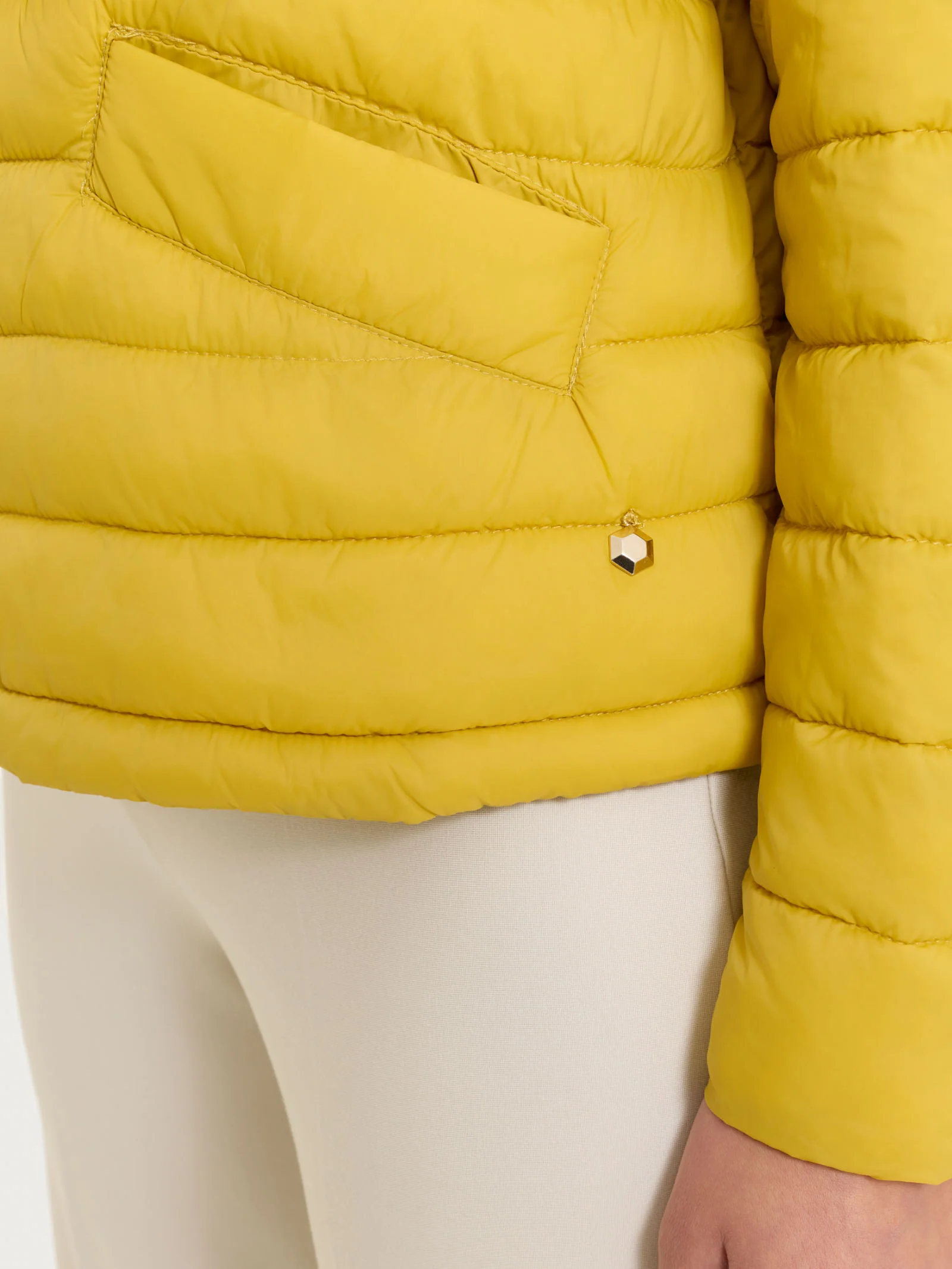 Piumino classico in Vegan Down - Oil Yellow - Image 3