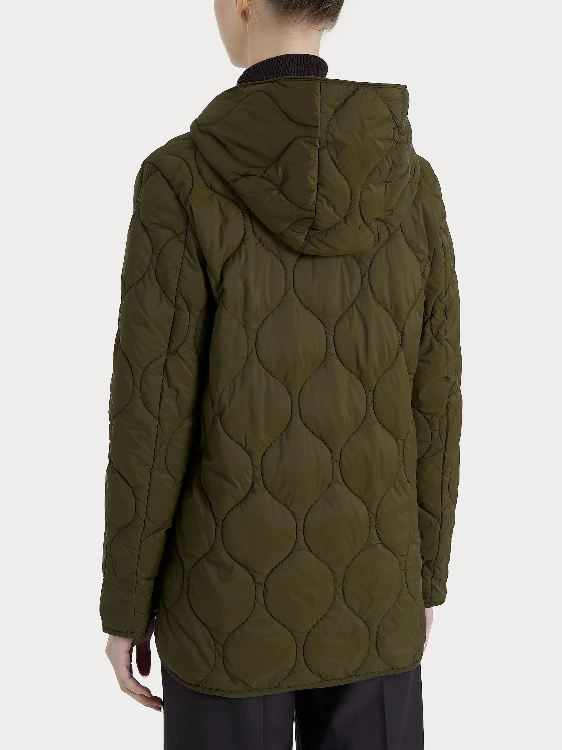 Piumino Onion Quilt con cappuccio - Dark Olive - Image 2