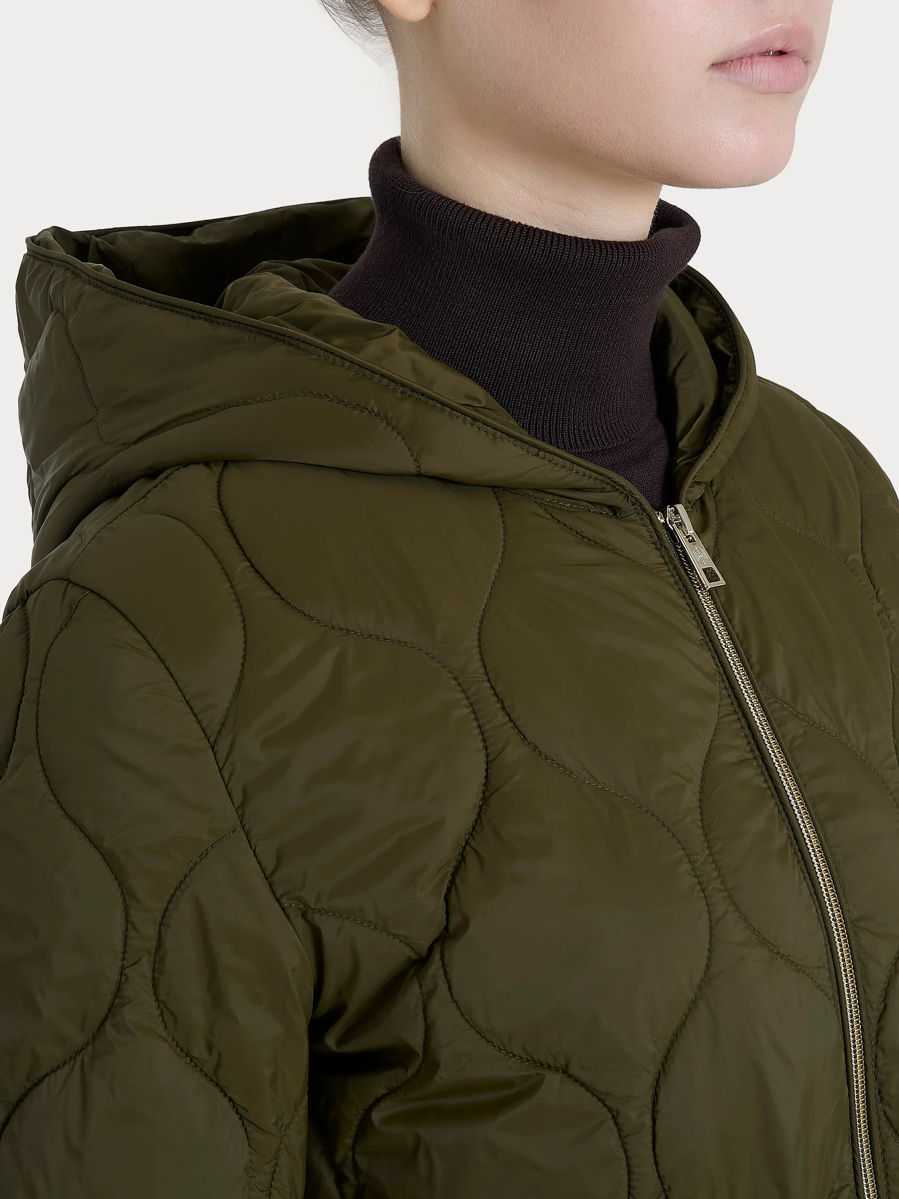 Piumino Onion Quilt con cappuccio - Dark Olive - Image 4