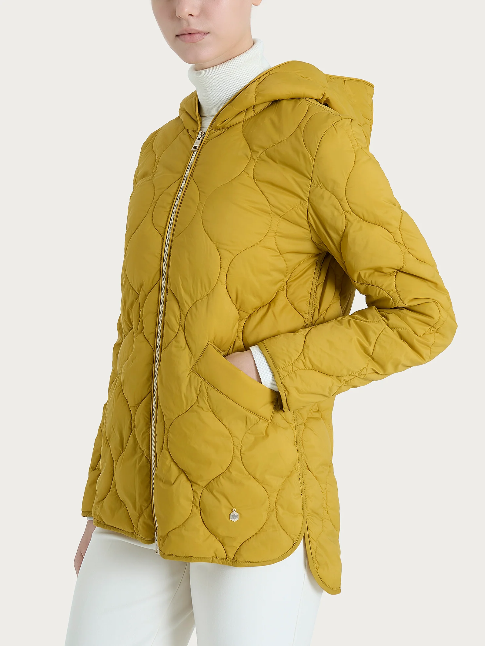 Piumino Onion Quilt con cappuccio - Oil Yellow