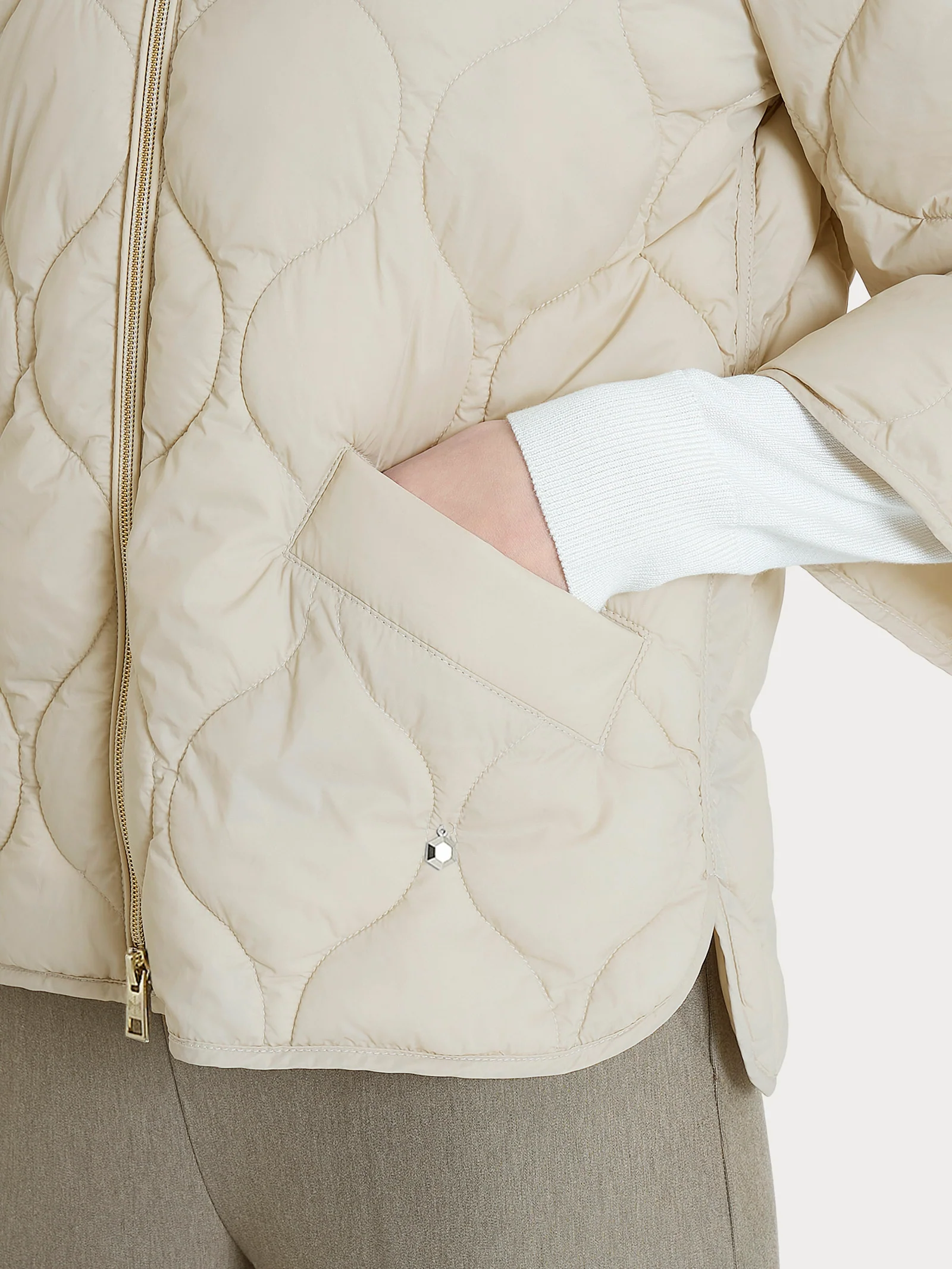 Piumino Onion Quilt con manica 3/4 - Champignon - Image 3