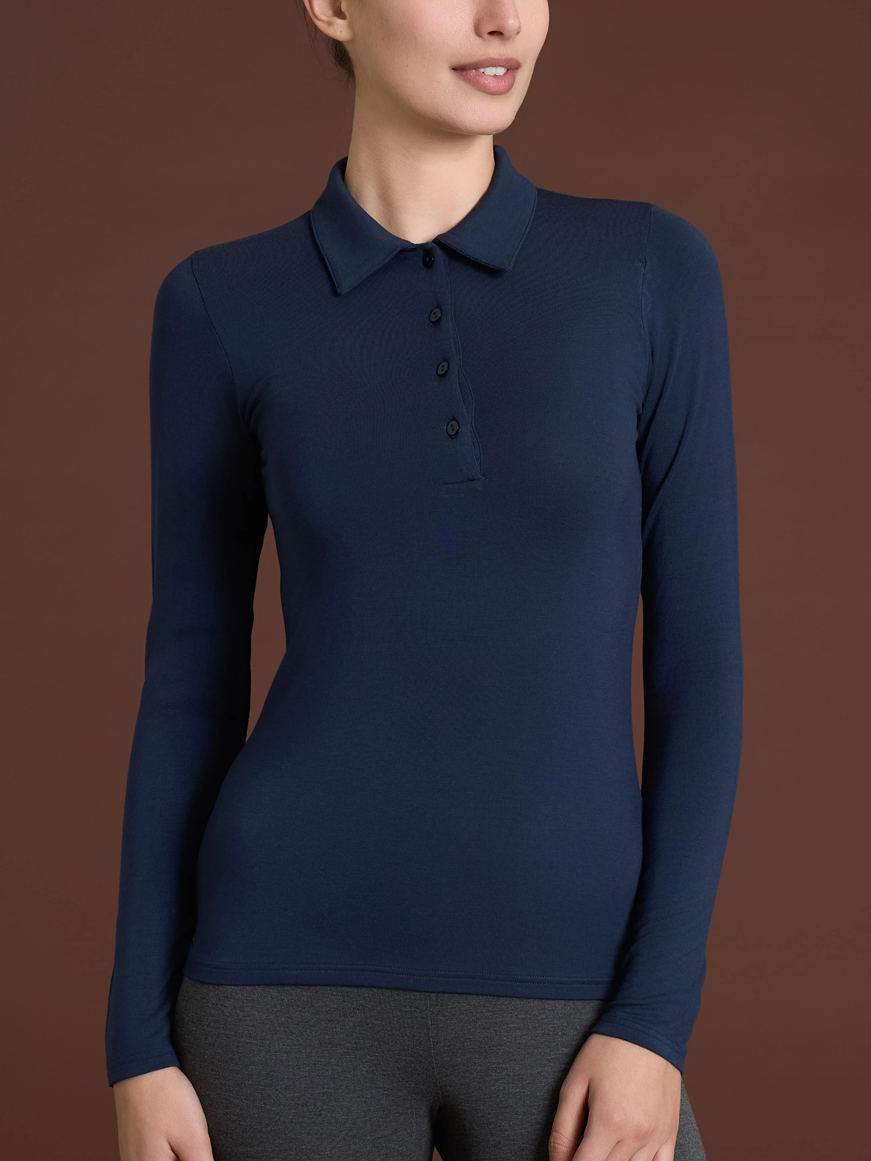 Polo in Eco Viscosa - Bleu