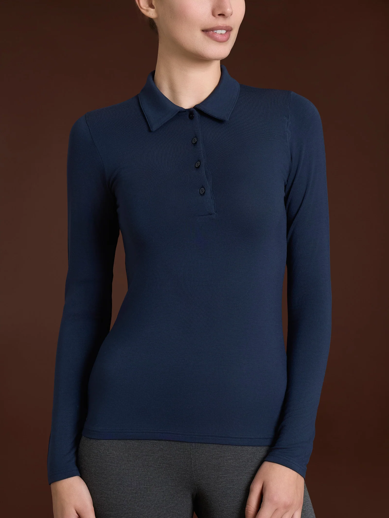 Polo in Eco Viscosa - Bleu - Image 4