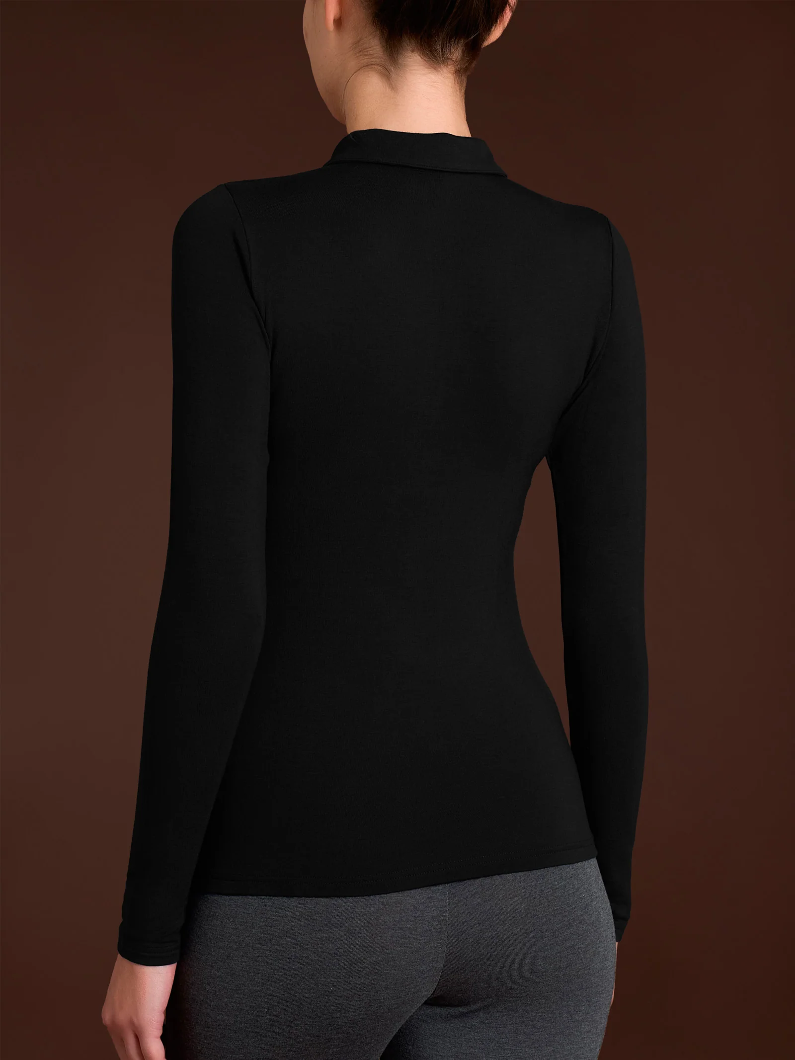 Polo in Eco Viscosa - Dark Olive - Image 3