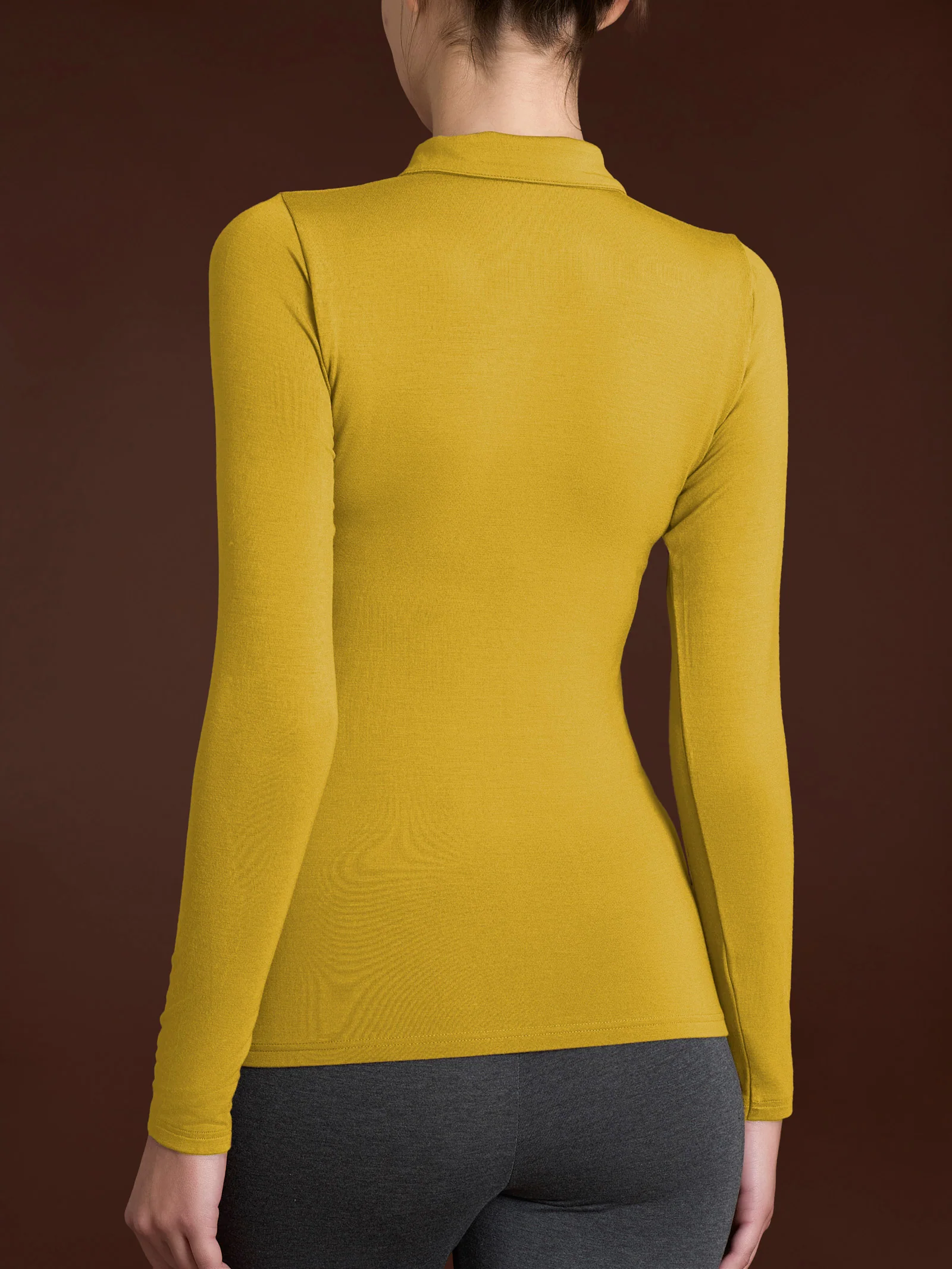 Polo in Eco Viscosa - Oil Yellow - Image 2