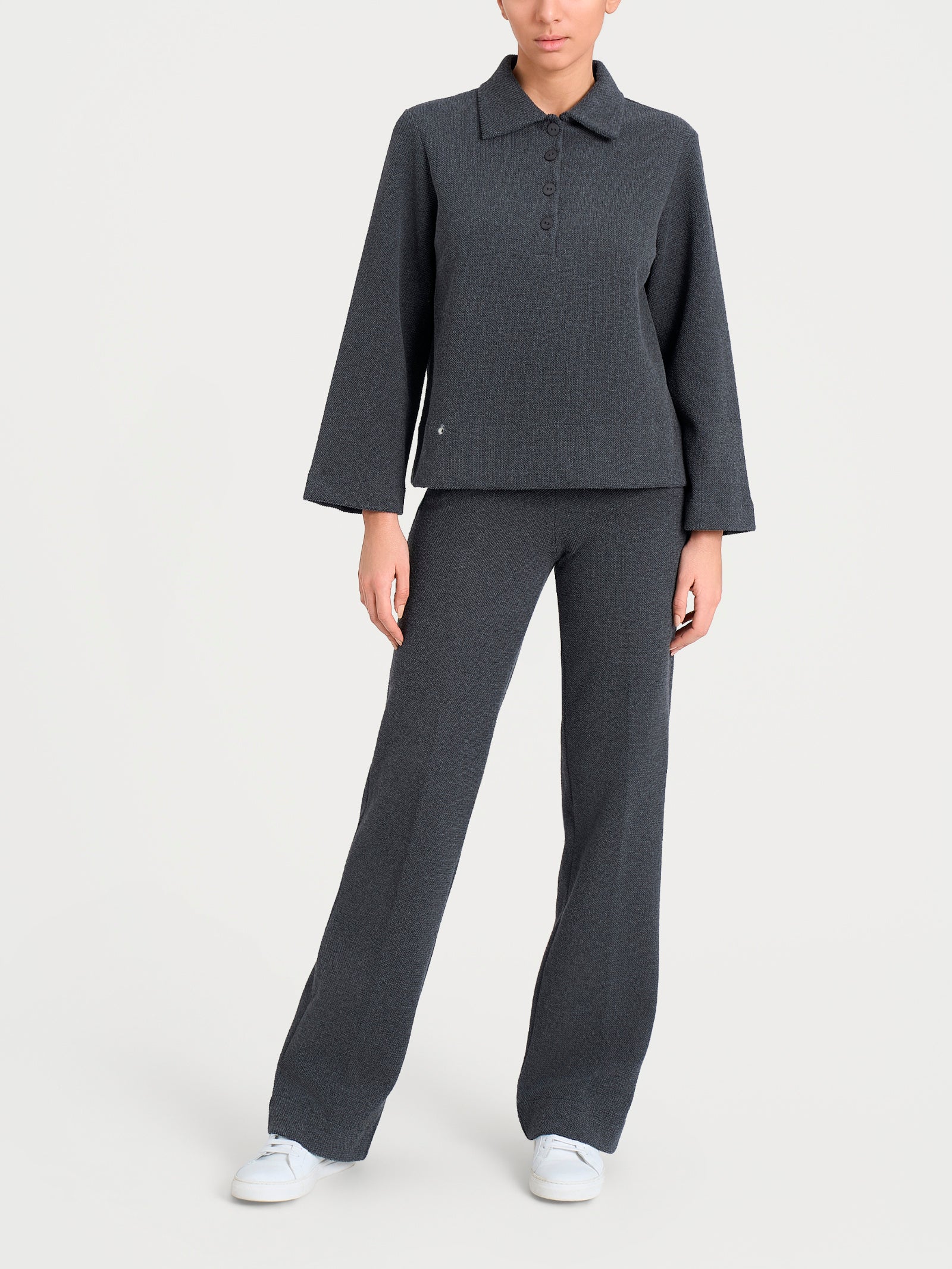 Polo in Japanese Fleece - Ardesia Mel. - Image 4