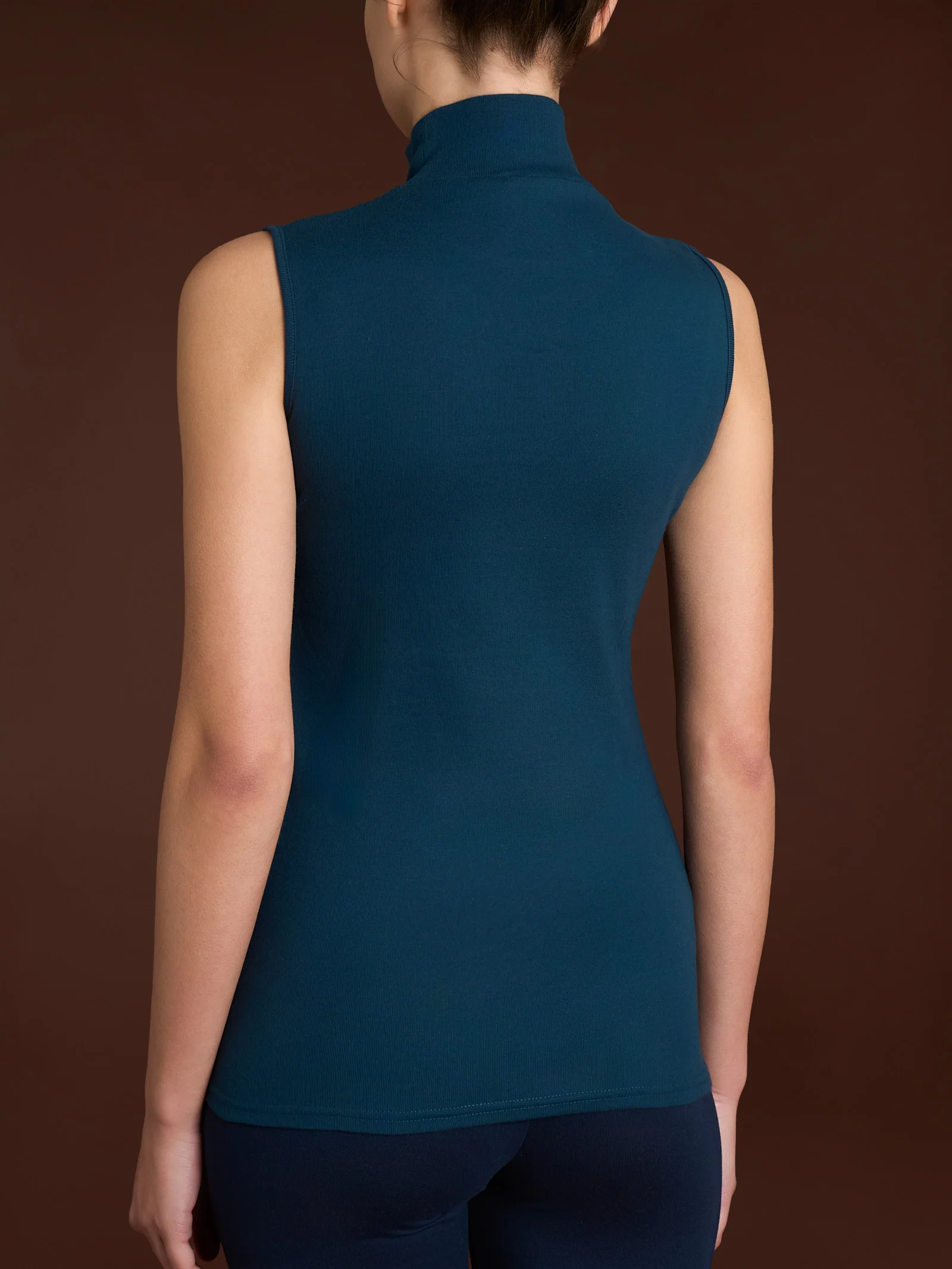 Smanicato a collo alto in Thermo Cotton - Reflecting Pond - Image 2