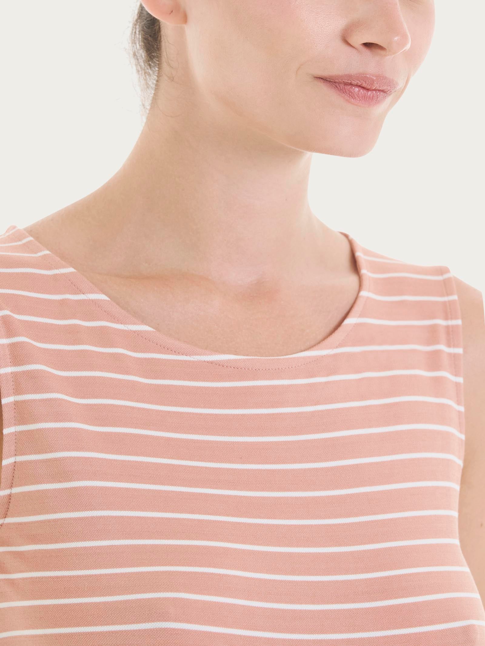 Top a righe con spalla larga in Summer Light Piquet - Fant. Cork - Image 6