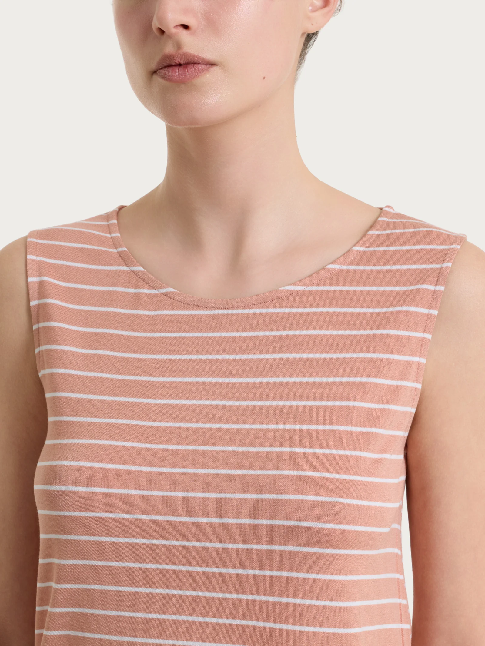 Top a righe con spalla larga in Summer Light Piquet - Fant. Cork - Image 8