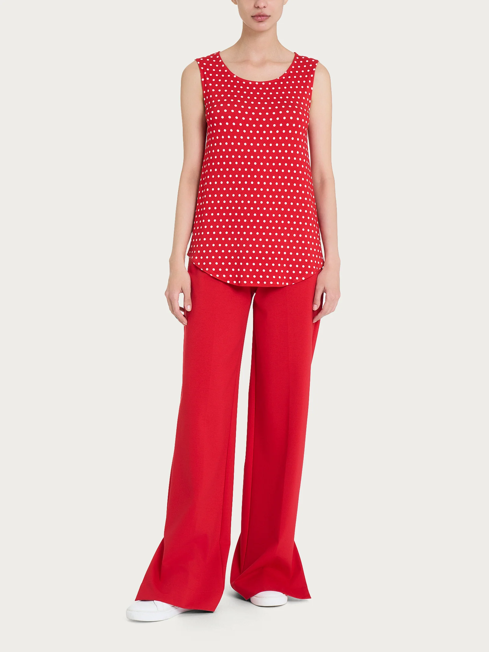 Top smanicato con dots in Viscosa Summer - Fant. Salsa - Image 4